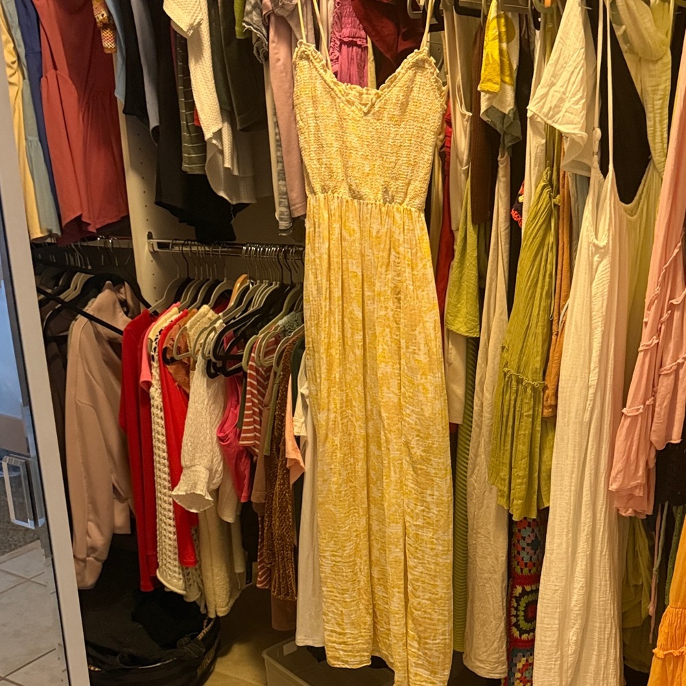 Free People Yellow Floral Midi Dress - Picture 8 of 10